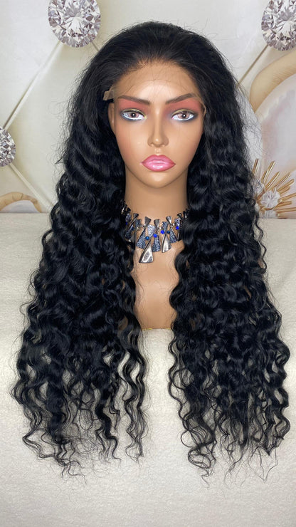 Raw HD 13X6 Curly Wave Frontal Wig